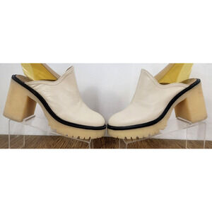 Free People James Mule Women's Size 36 (US 6) Off White Leather Platform Heel